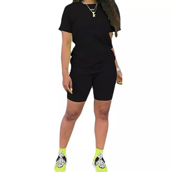 Biker Shorts Set ~ Blue - Picture 3 of 4